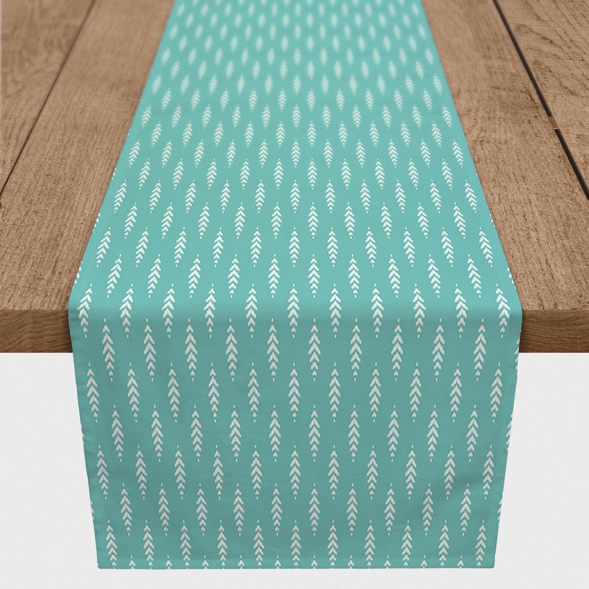 Indigo Leaves Indoor/Outdoor Table Runner
